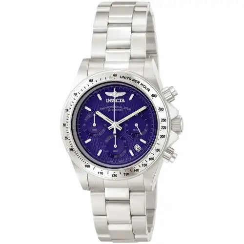 Speedway Chronograph Purple Dial Silver Quartz Men`s Watch 9329 by Invicta