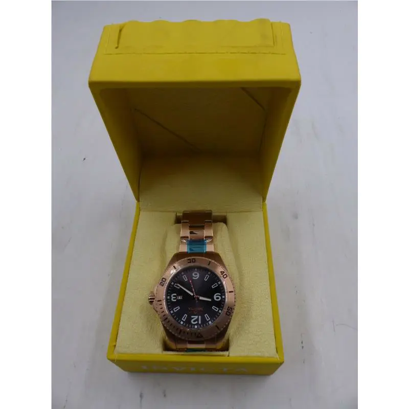 Invicta Prodiver 16332 Rosegold Stainless Steel Mens Dark Face Watch