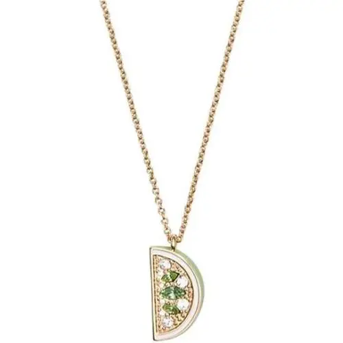 Kate Spade Out of Office Lime Slice Mini Pendant Necklace Green Gold Plated