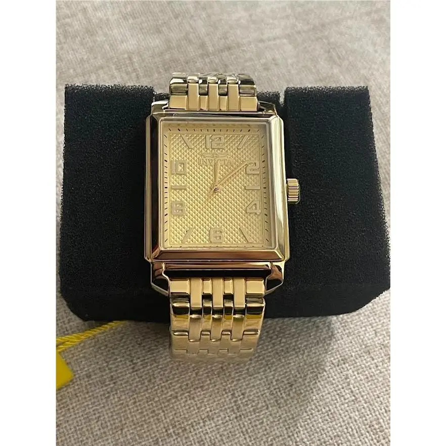 Vintage Men`s Watch Invicta - 33.5mm Full Luxury Gold For Collection
