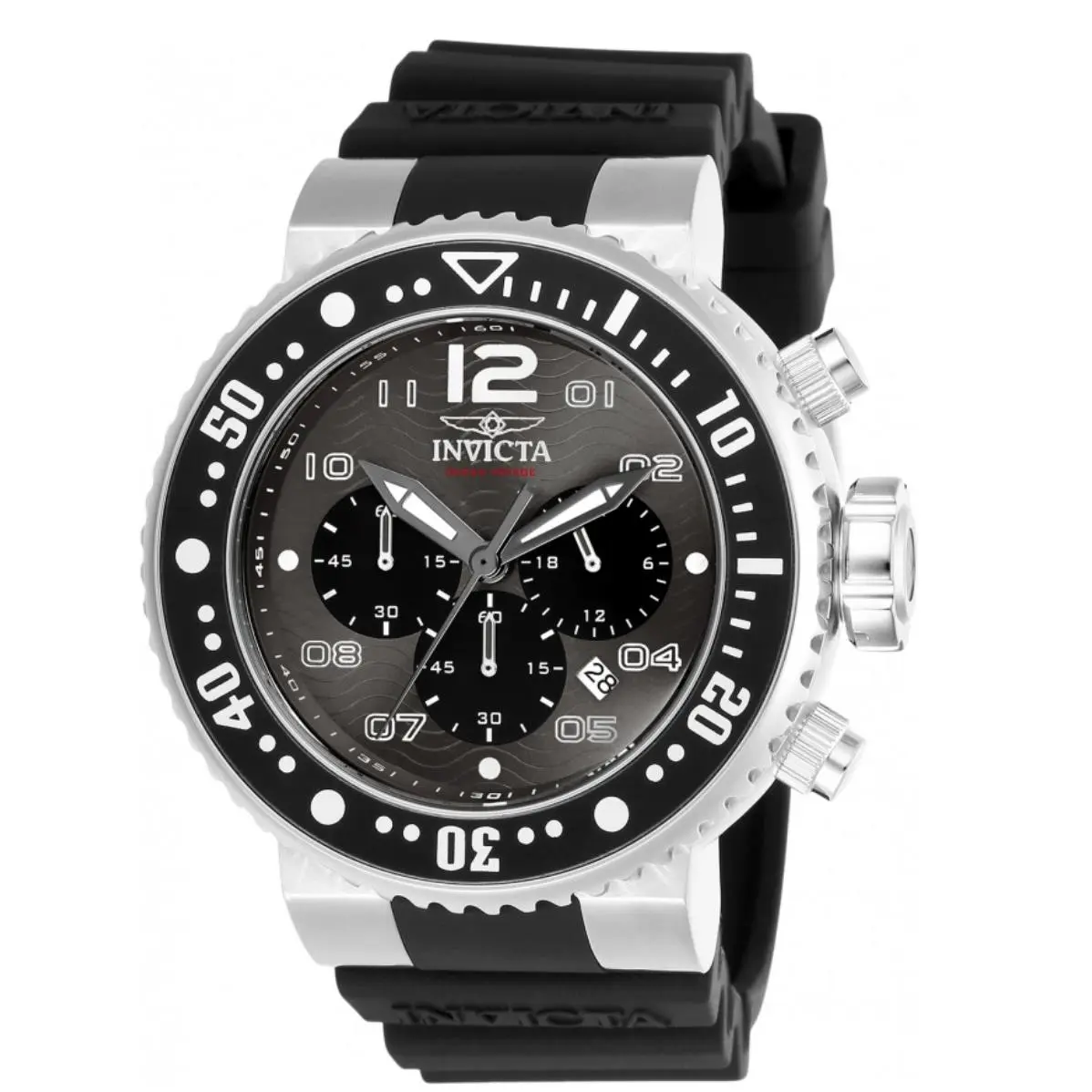 Invicta Pro Diver Ocean Voyage Men`s 52mm Double Black Sport Chrono Watch 26732