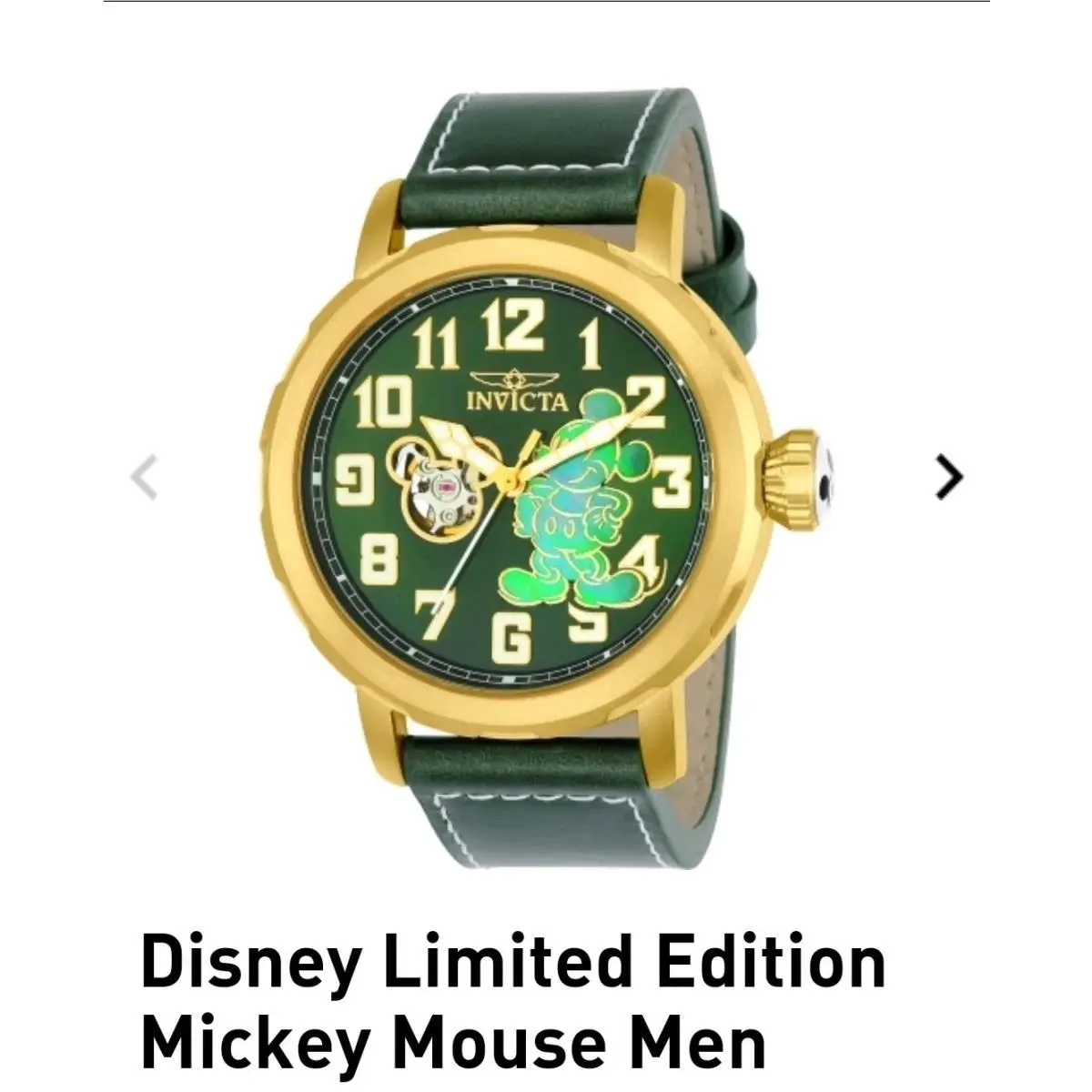 Invicta - Mickey Mouse 1114 Automatic Disney Green Mens Watch