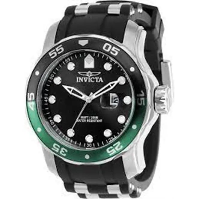 Invicta Men`s 39104 Pro Diver Quartz 3 Hand Black Dial Sprite Bezel 48mm Watch