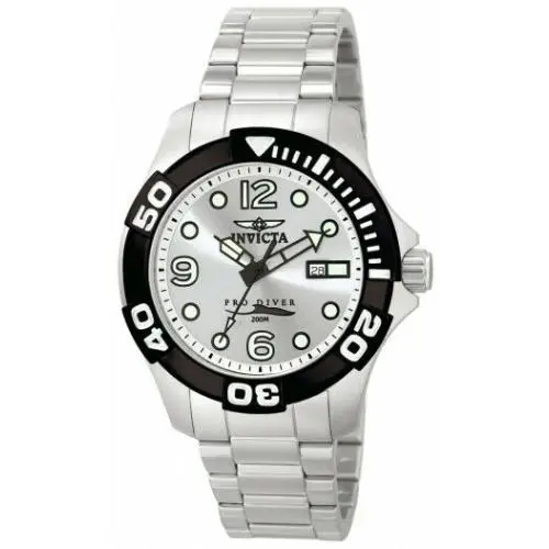 Invicta Pro Diver Swiss Movement Quartz Watch - Black Stainless Steel Case Band