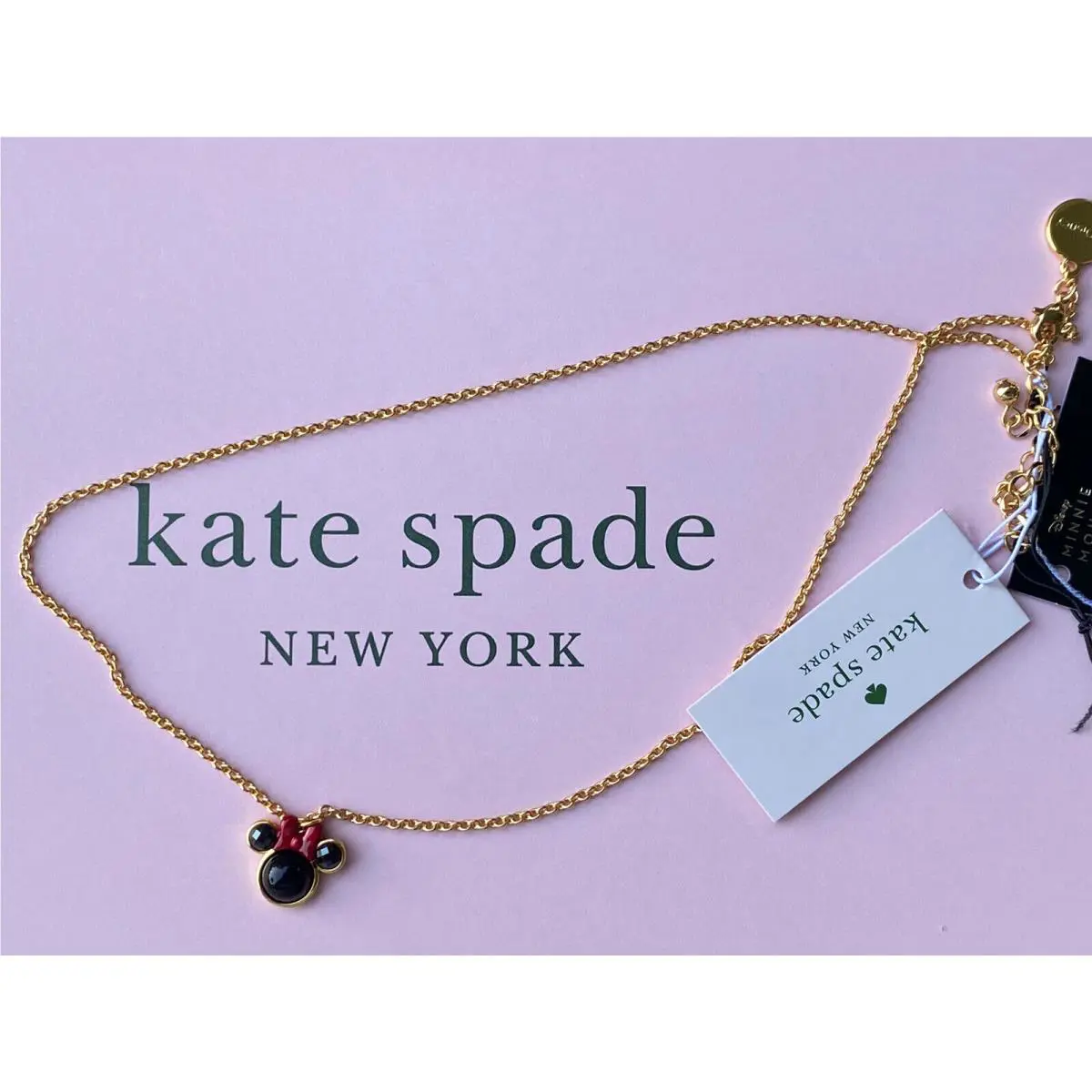 Kate Spade Disney Minnie Mouse Necklace. 14a