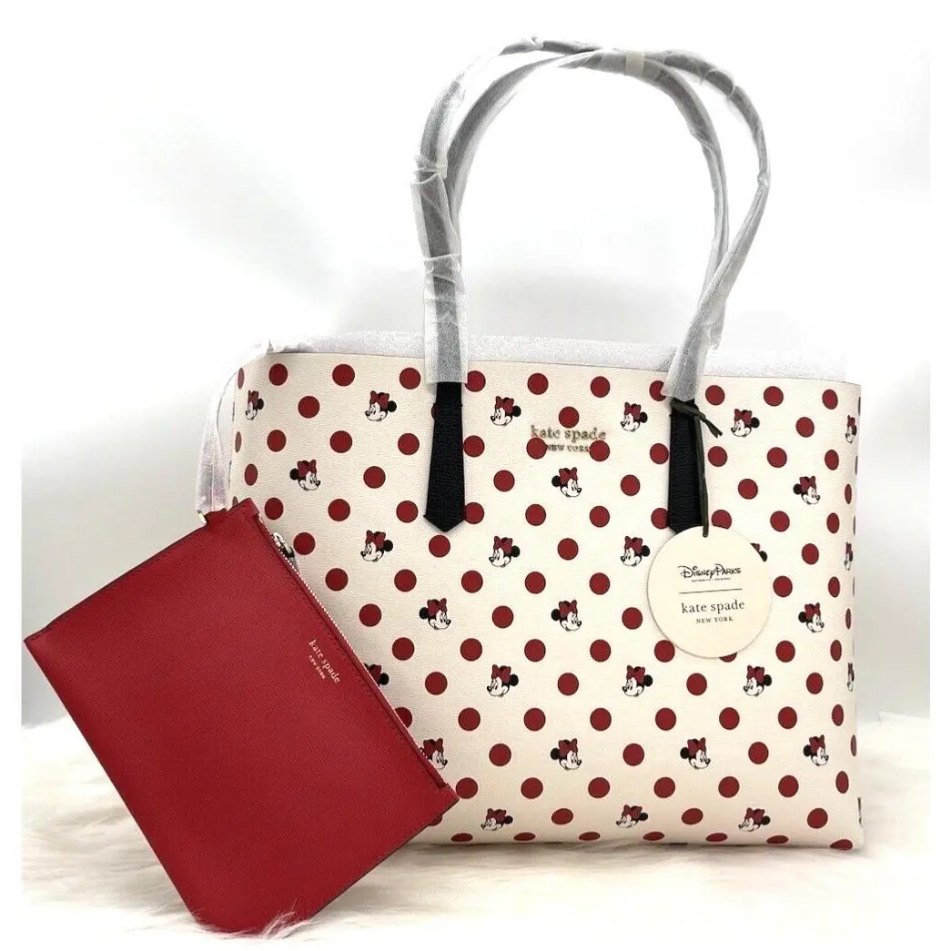 Kate Spade New York Disney Minnie Mouse Large Tote Shopper -parchment