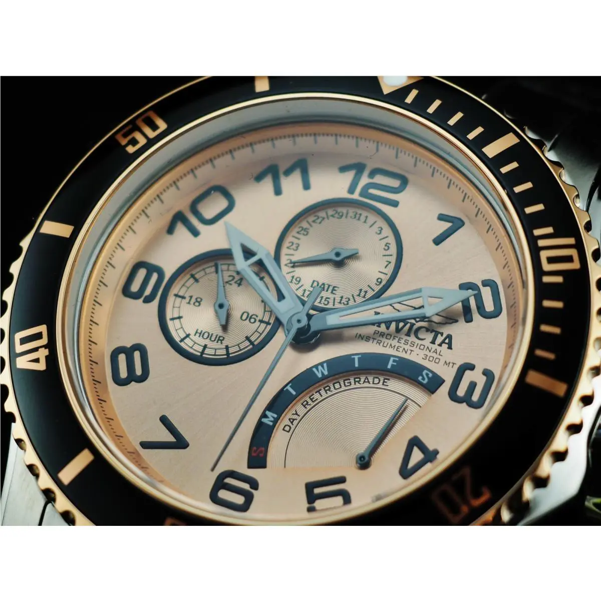Invicta Men`s 48mm Retrograde Pro Diver Scuba Gen 2 JR00 Rose Gold Tone SS Watch