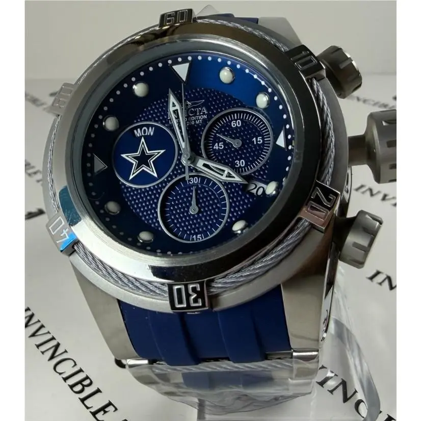 Invicta Nfl Dallas Cowboys Bolt Zeus Swiss Limited Ed. Men`s Watch - 53mm 30231