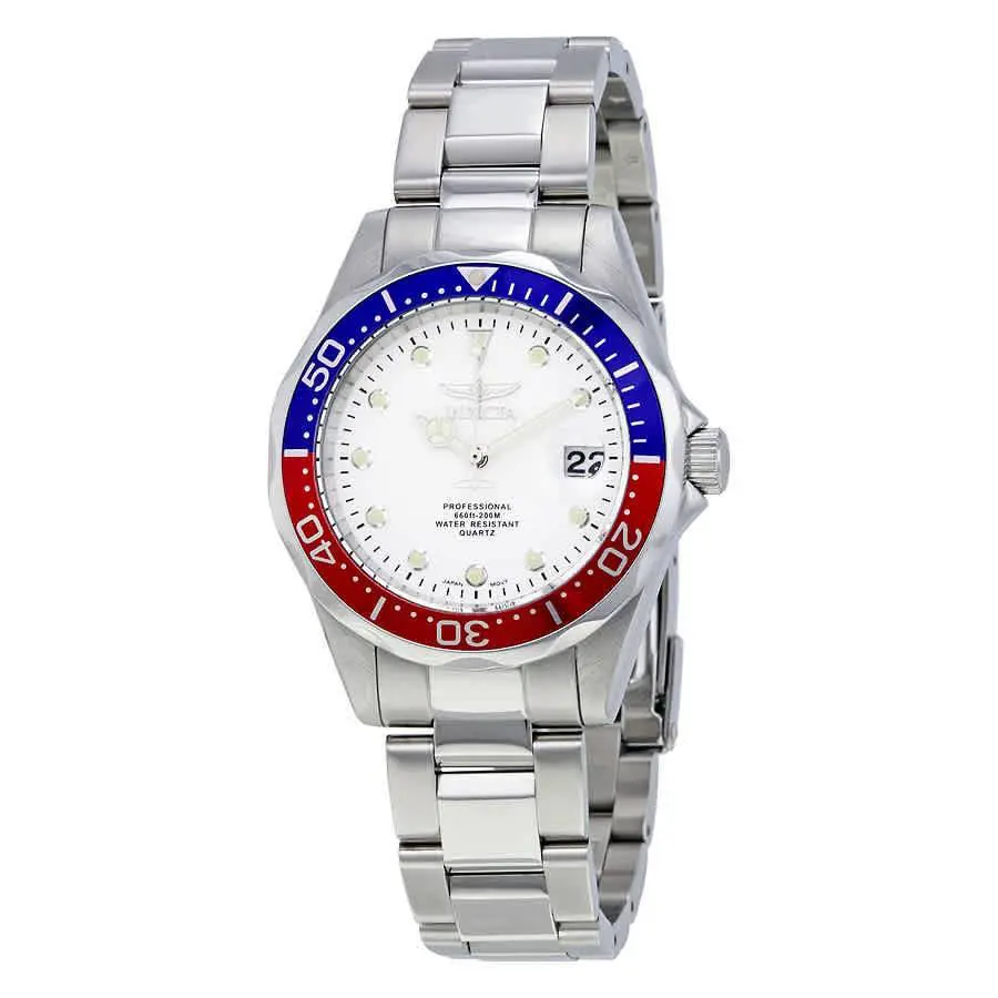 Invicta Pro Diver White Dial Pepsi Bezel Men`s Watch 17047