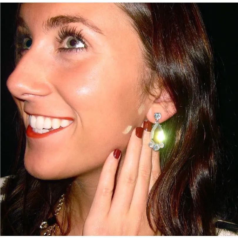 Kate Spade Earrings Iridescent Day Tripper Aurora Borealis Mirror Silver Lot 2