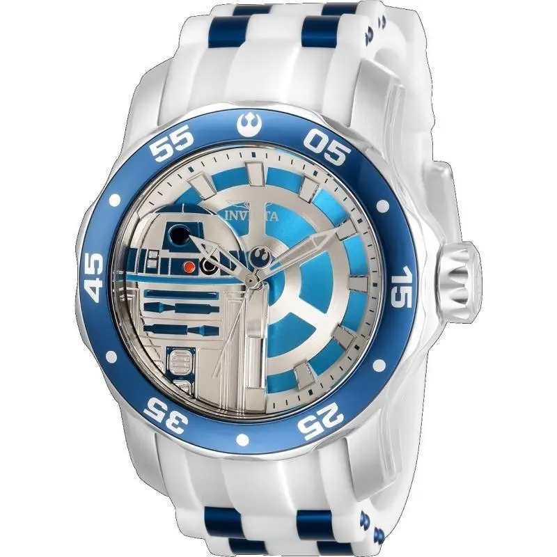 Invicta Star Wars R2D2 Limited Edition 48mm White Silicone Men`s Watch 32518