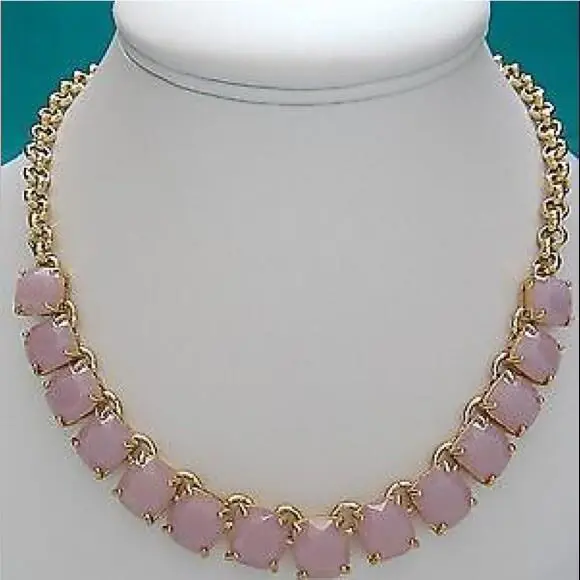 Kate Spade Lilac/gold Squared Away Necklace