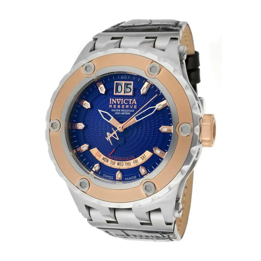 Swiss Made Invicta 10097 Reserve Subaqua Retrograde Royal Blue Dial Men`s Watch
