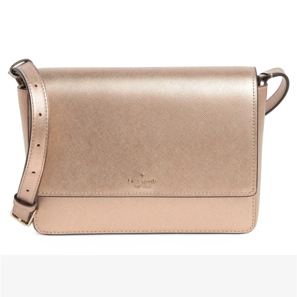 Kate Spade Cove Street Dody Saffiano Leather Crossbody Bag in Rose Gold