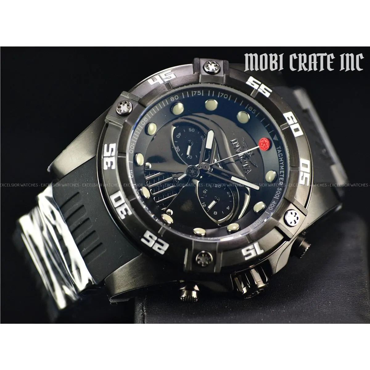 Invicta Star Wars Men`s Darth Vader 52mm Bolt LE Quartz Chrono Black Watch