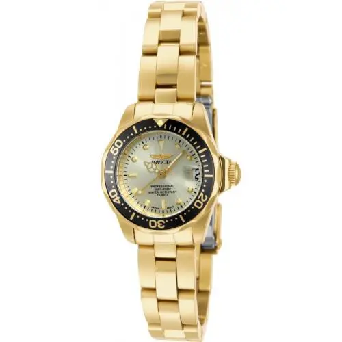 Womens Invicta 14987 Pro Diver Champagne Dial Bracelet Watch
