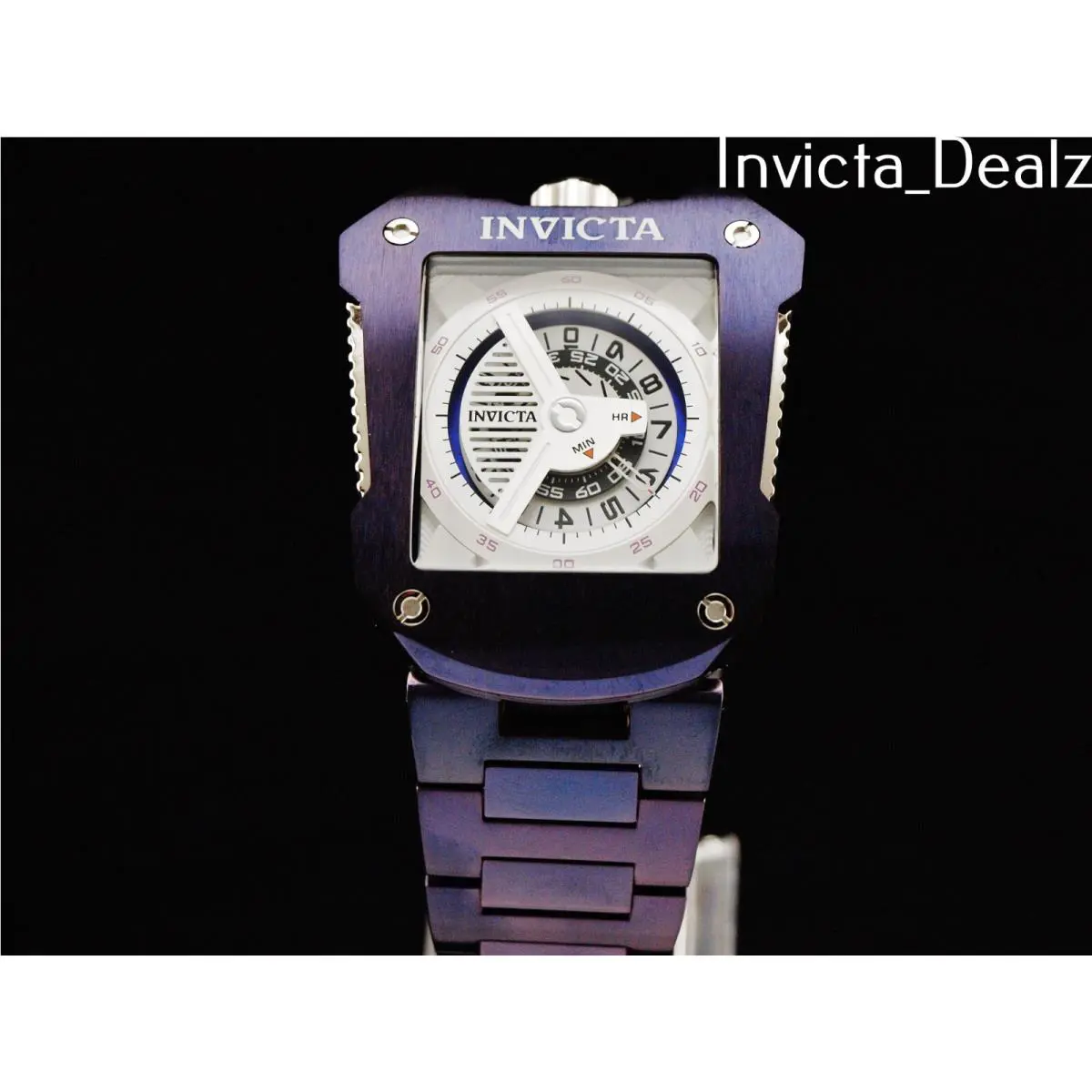 Invicta Men 48mm S1 Rally Racing JM Correa Purple White Dial Auto SS Watch