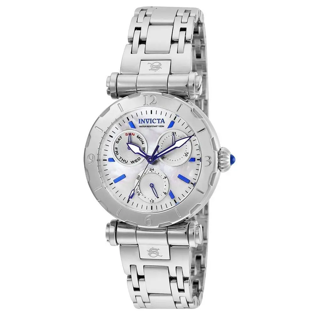 Subaqua Silver+mop Multi Dial Blue Accent Bracelet Watch 24427+$1195 by Invicta