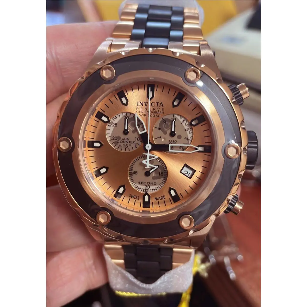 Invicta Men`s 80513 Subaqua Chronograph Rose Dial Stainless Steel Quartz Watch