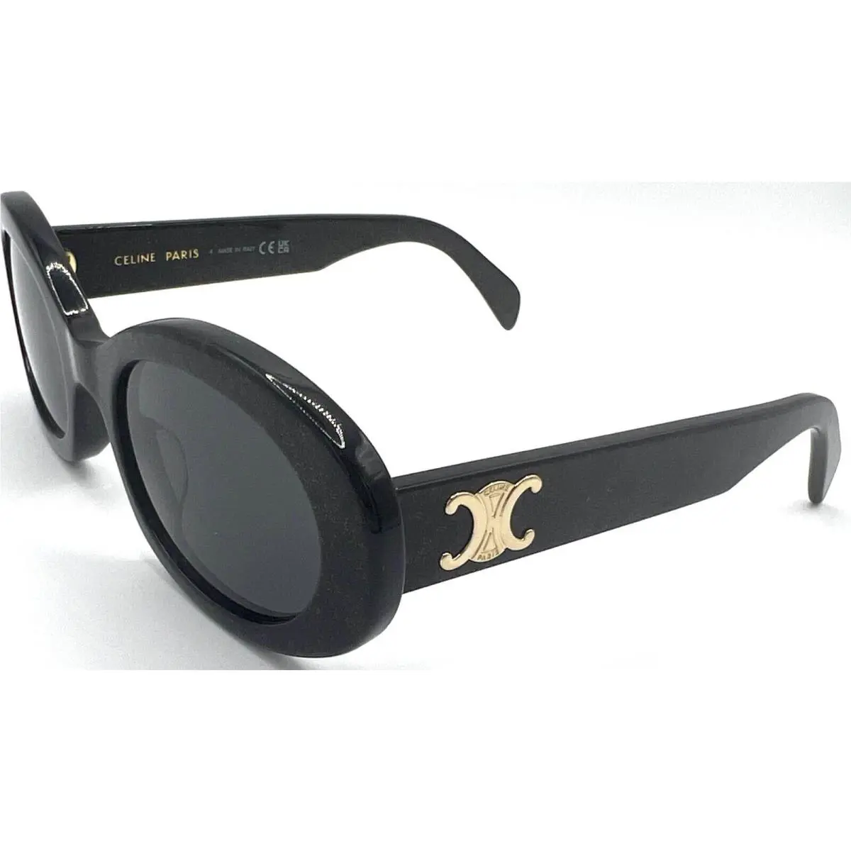 Celine Paris CL40194U CL 40194U 01A Black W/gold Shimmer 52-22-145 Sunglasses