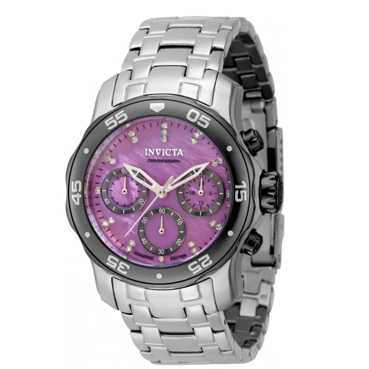 Invicta Pro Diver Scuba Diamond Edition Women`s 38mm Purple Watch 42114 No Box