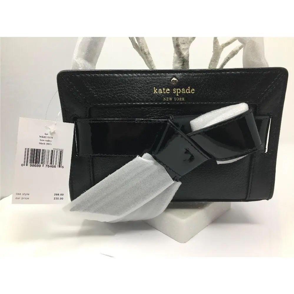 Kate Spade Small Kai Bow Valley Handheld Black BAG-WKRU2578