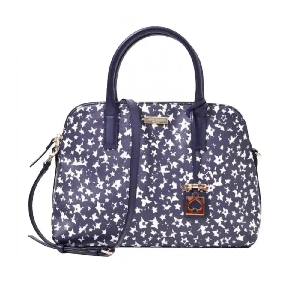Kate Spade Brightwater Rachelle Stargazer Grainy Textured Vinyl Navy White