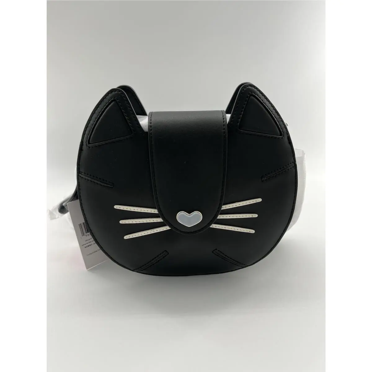 Kate Spade Whiskers Black Cat Smooth Leather Cross Body Bag Purse