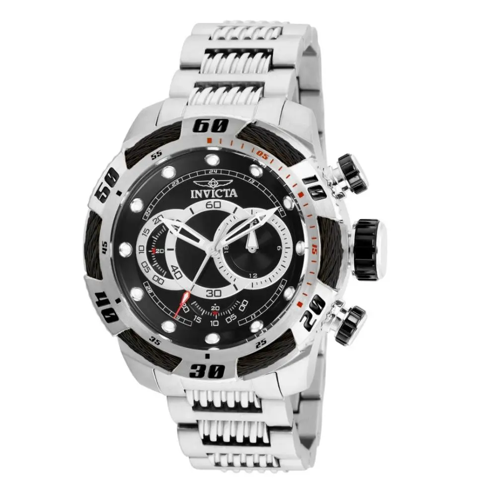 Invicta Speedway Bolt Chronograph Men`s 50mm Large Black Dial Watch 25478