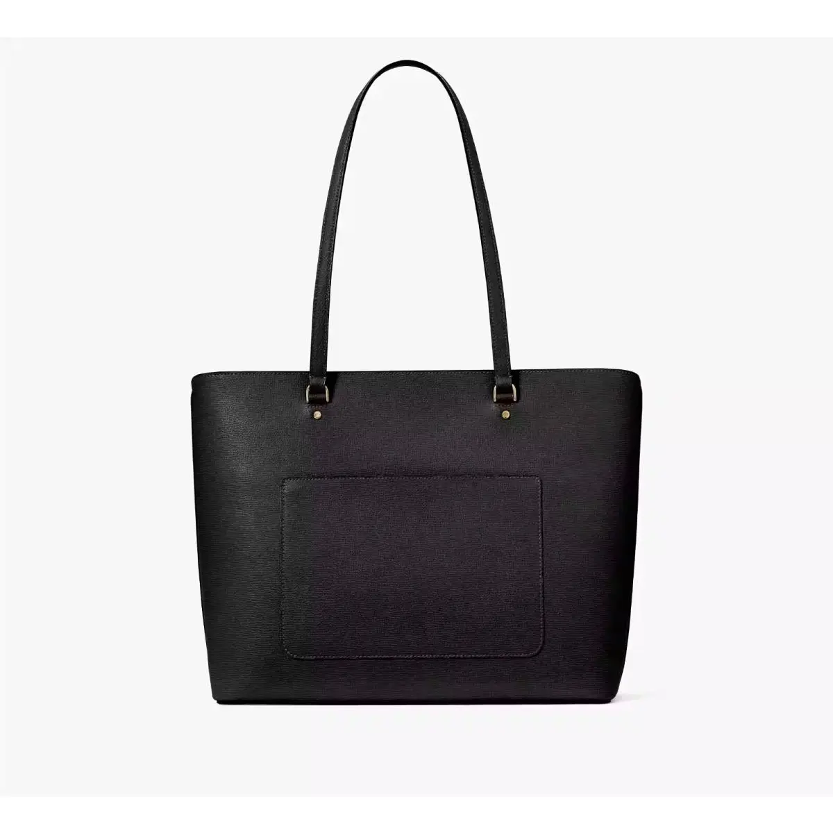 Kate Spade New York All Day Crossgrain Leather Large Zip Top Tote - Black