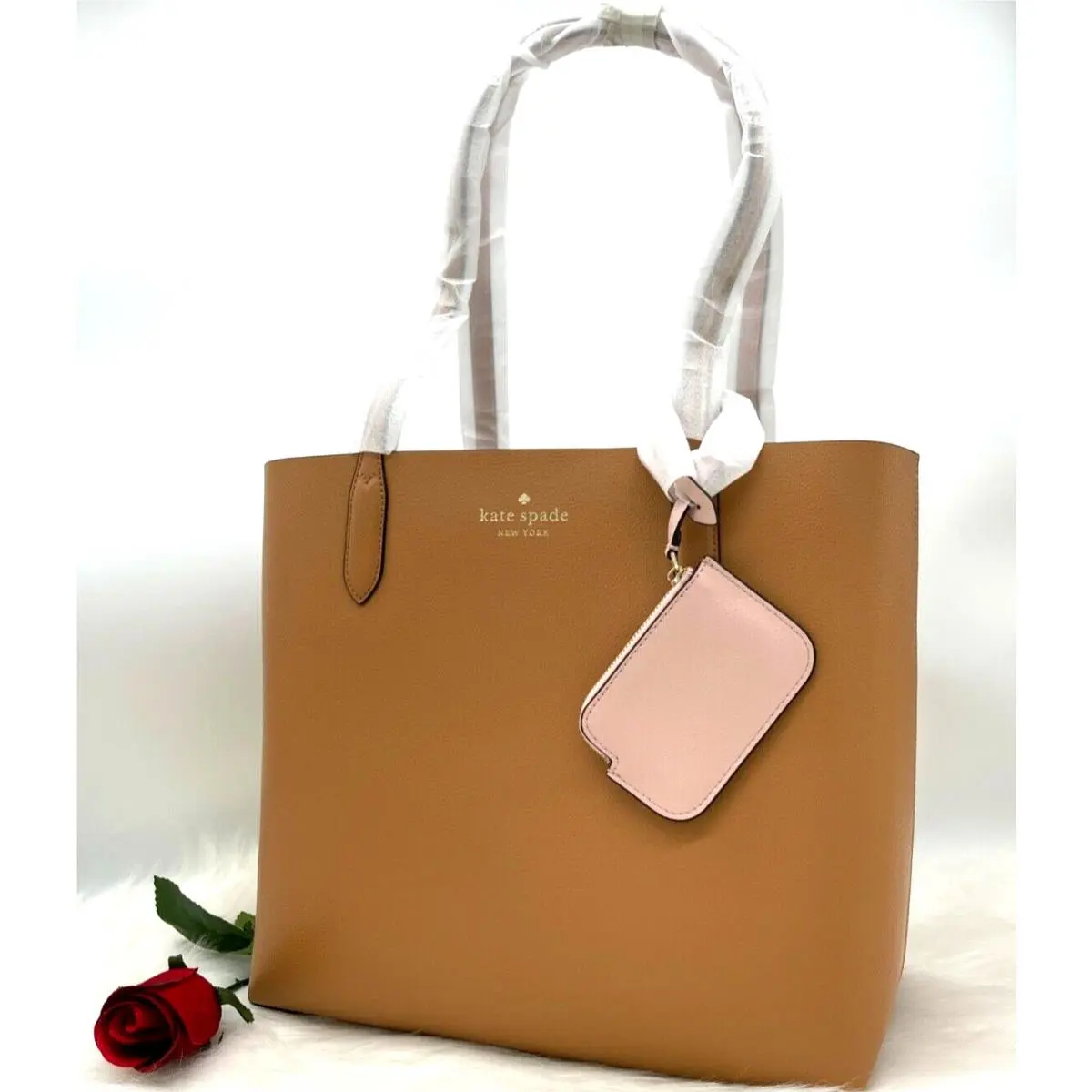 Kate Spade New York Ava Reversible Coin Pouch Tote-classic Saddle