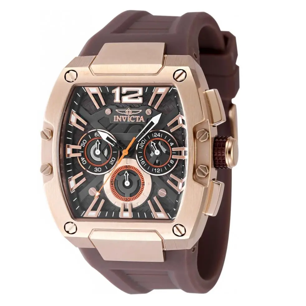 Invicta Racing Rose Gold and Brown Men`s 43mm Quartz Chronograph Watch 48470