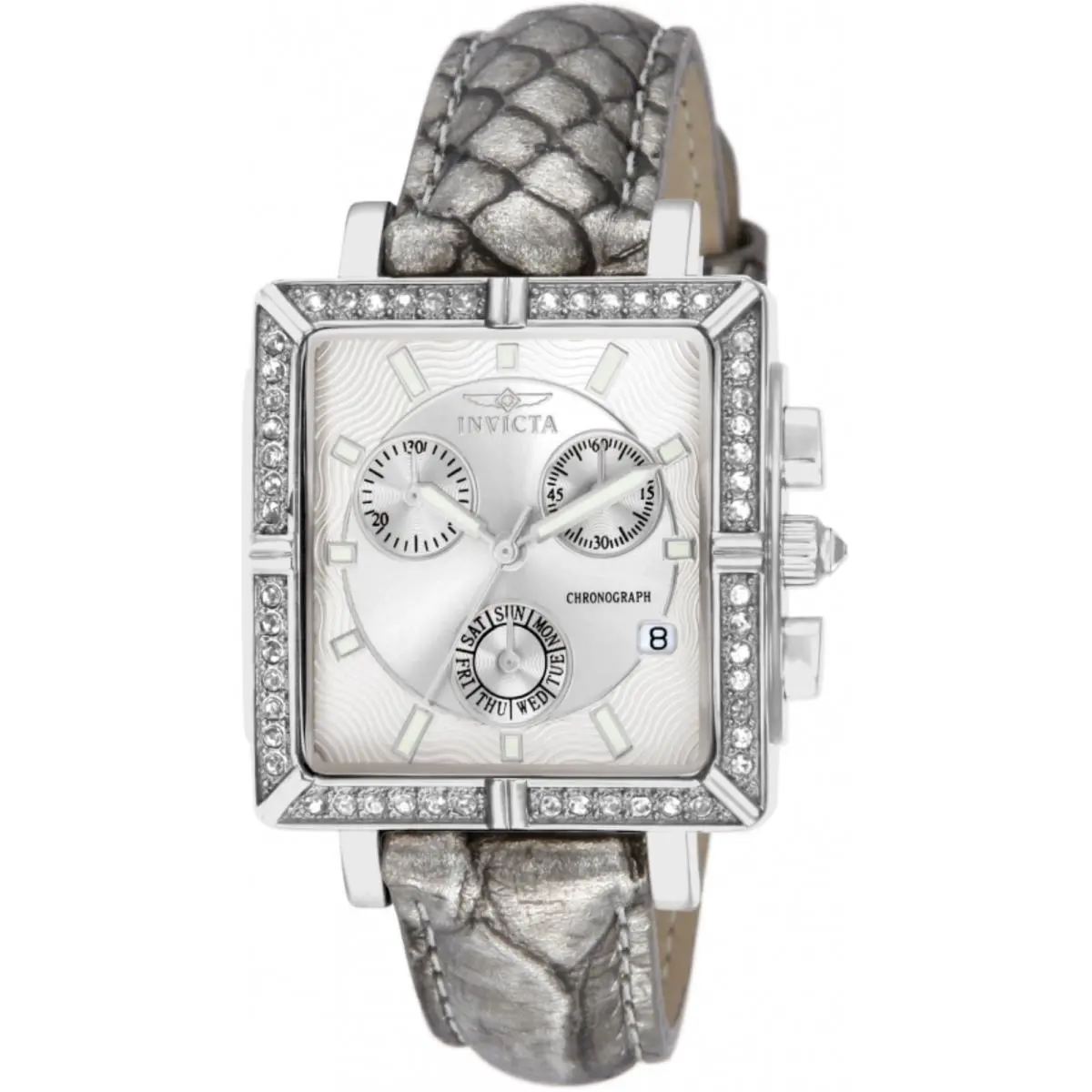 Invicta 10337 Classique Wildflower Chronograph 7 Strap Womens Watch Set - Bezel: Silver