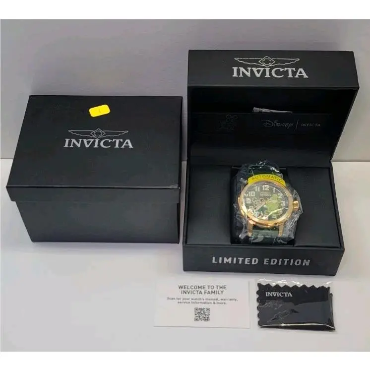 Disney Mens 50mm Mickey Mouse Automatic Watch 23795 - Limited Ed by Invicta