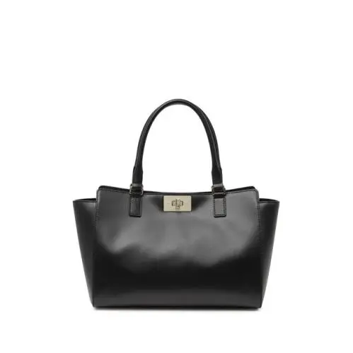 Kate Spade New York Kelsey Orchard Valley Smooth Black Leather Tote Bag WKRU6077
