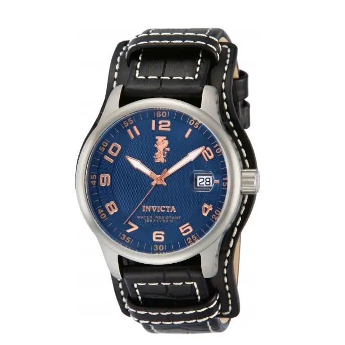 Invicta 12974 I-force Men`s Watch Quartz 45mm Leather Black Band