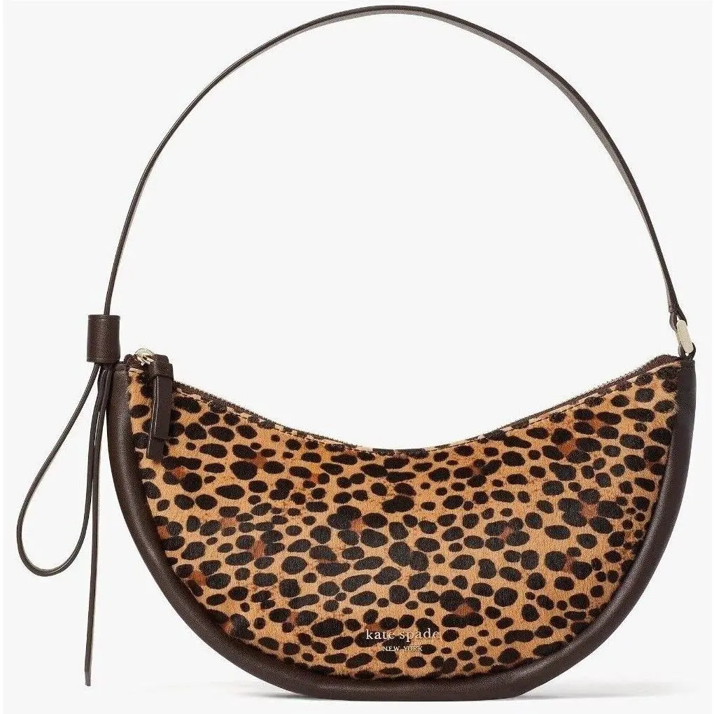 Kate Spade Smile Shoulder Bag Leopard Calf Hair Cheetah K4444 Leopardo