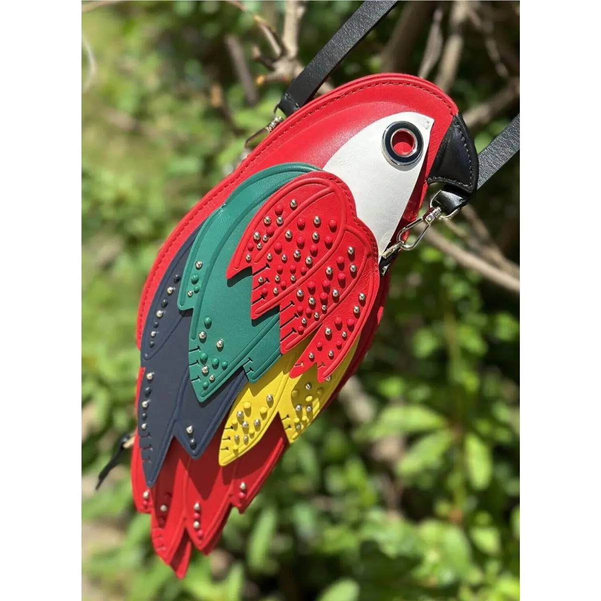 Kate Spade Parrot Rio Purse Crossbody Novelty Studded Leather Bag PXRUA370 New