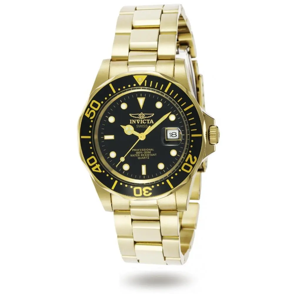 Invicta Men`s 9311 Pro Diver Quartz 3 Hand Black Dial Watch