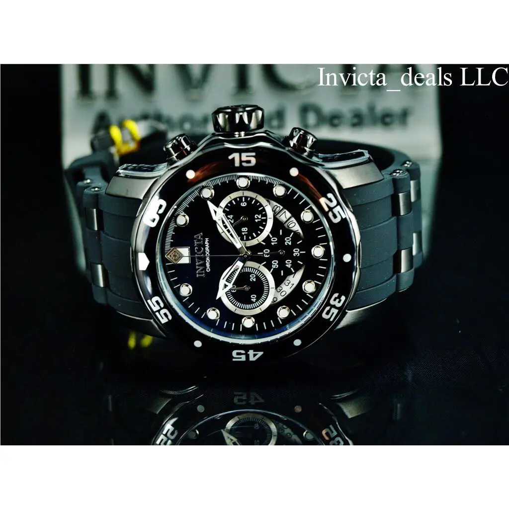 Invicta Men`s 48mm Pro Diver Scuba Combat Triple Black Stainless Steel Watch