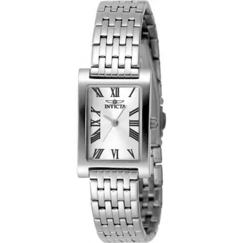 Invicta Angel Lady 48142 19.50mm Silver Dial PC21J Quartz Stainless Steel Watch - Silver, Quartz