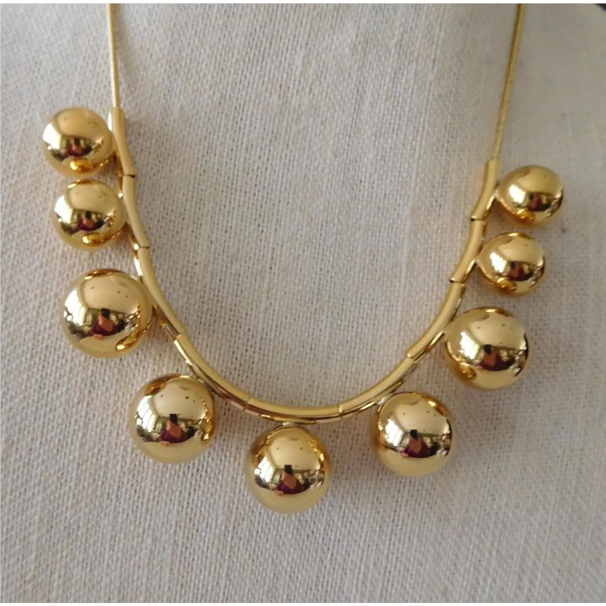 Kate Spade Bold Modern Ring It Up Gold Plated Statement Necklace