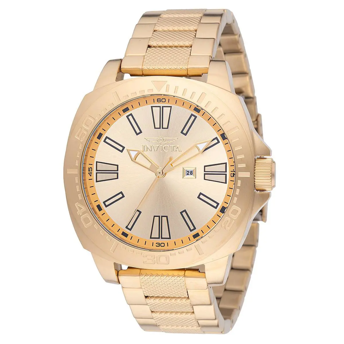 Invicta Speedway Quartz Gold Dial Men`s Watch 46 mm