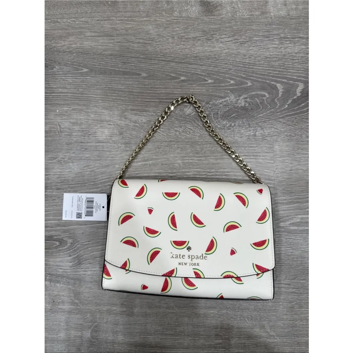 Kate Spade Carson Convertible Chain Crossbody Watermelon KC802 Off White