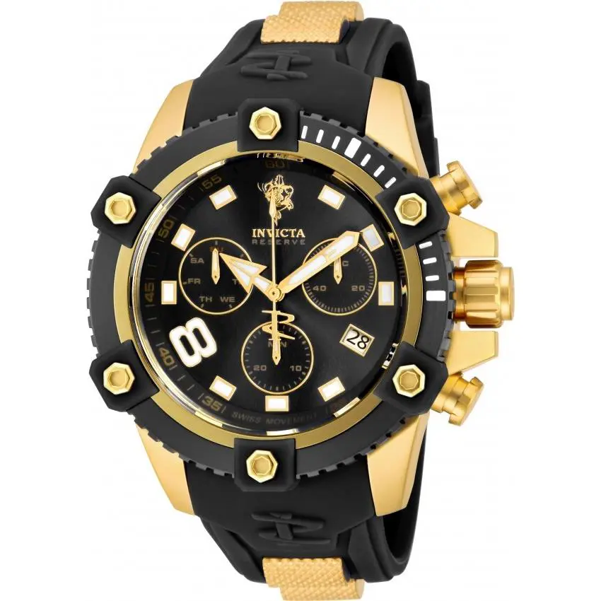 Invicta Men`s Sea Base Quartz Silicone Strap Two Tone Analog Wrist Watch 17976