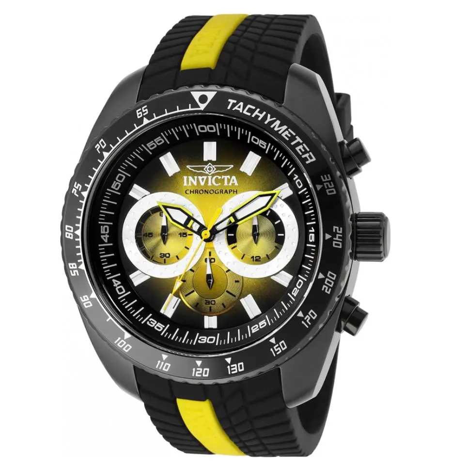 Invicta S1 Rally Race Team Men`s 48mm Brake Rotor Yellow Chronograph Watch 36306