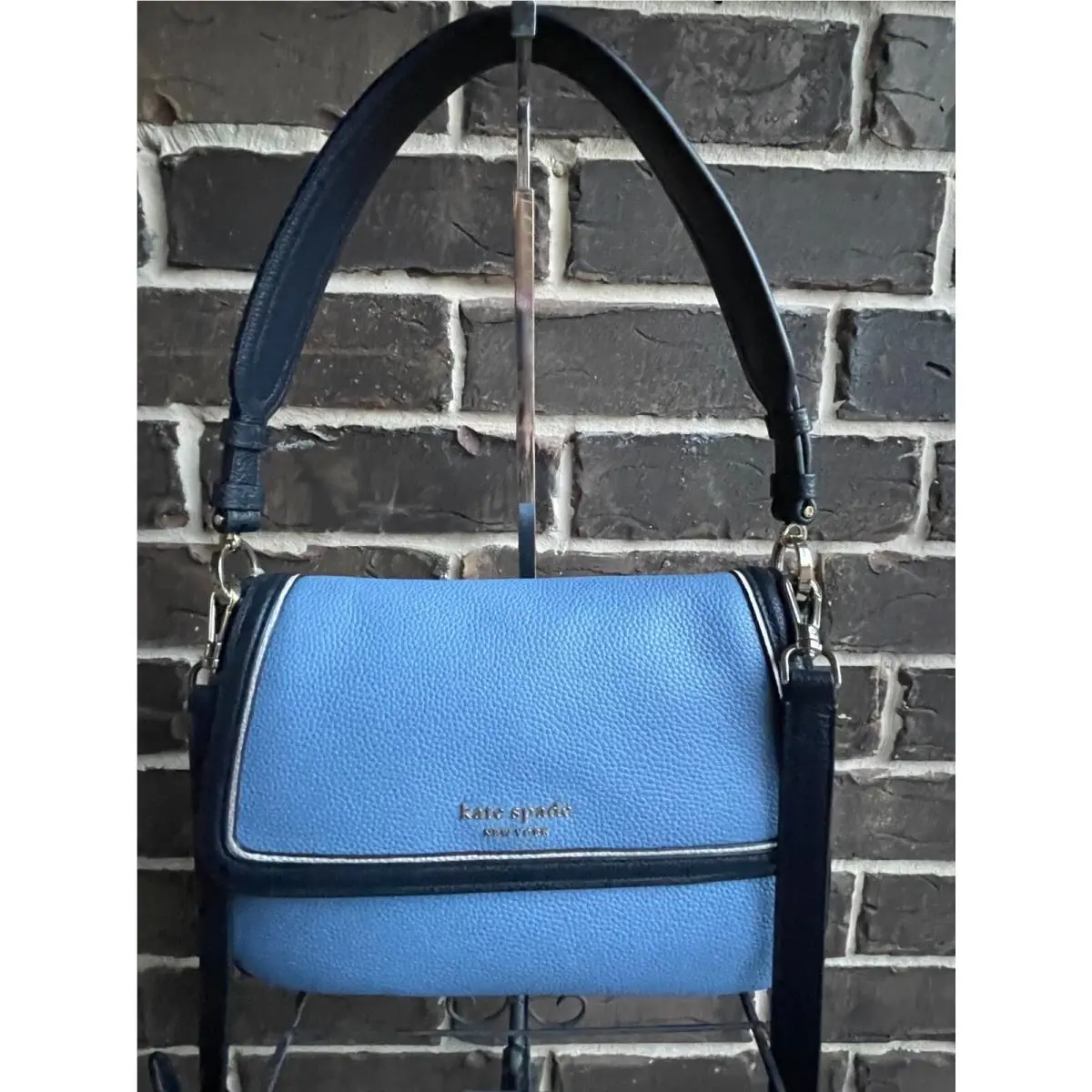 Kate Spade Hudson Medium Colorblocked Convertible Shoulder Bag Blue