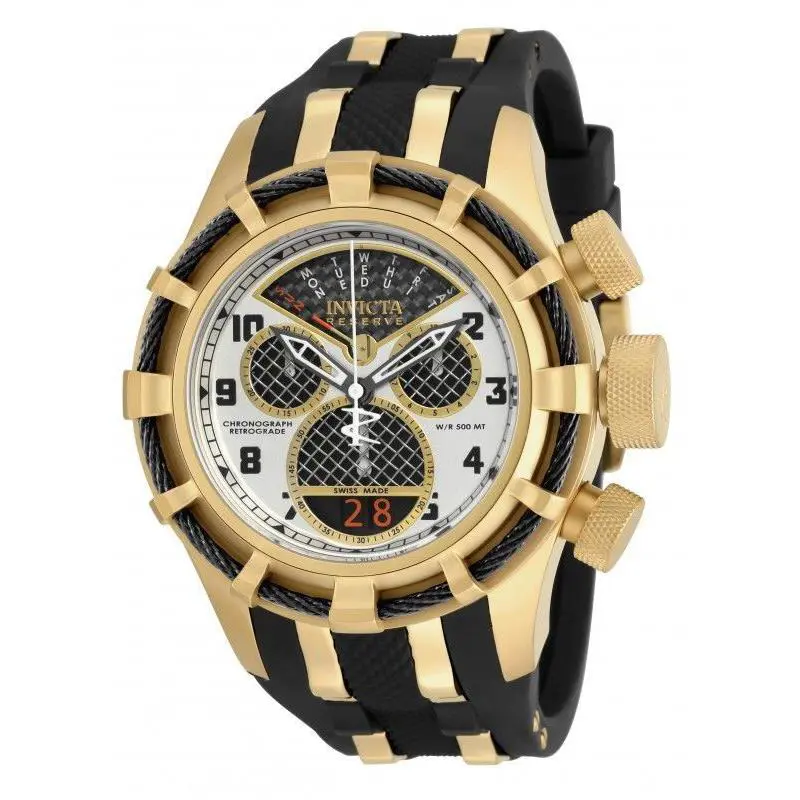 Swiss Made Invicta 17467 Reserve Bolt Chronograph Retrograde Date Men`s Watch