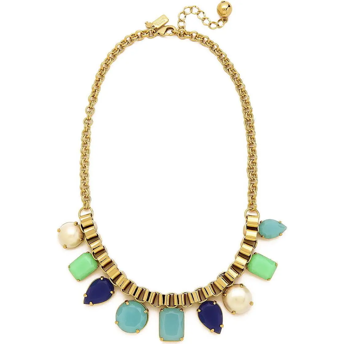 Kate Spade York Boardwalk Stroll Gem Necklace Blue Green