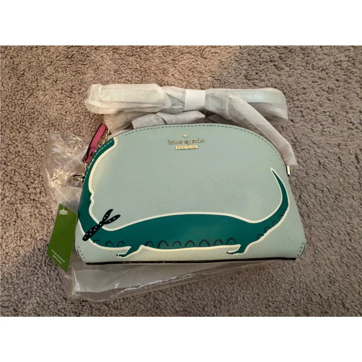 Kate Spade Swamped Gator Hilli Leather Crossbody Bag